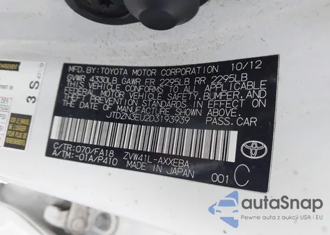 2013 Toyota Prius V Two из США, поврежденный, VIN JTDZN3EU2D3193939